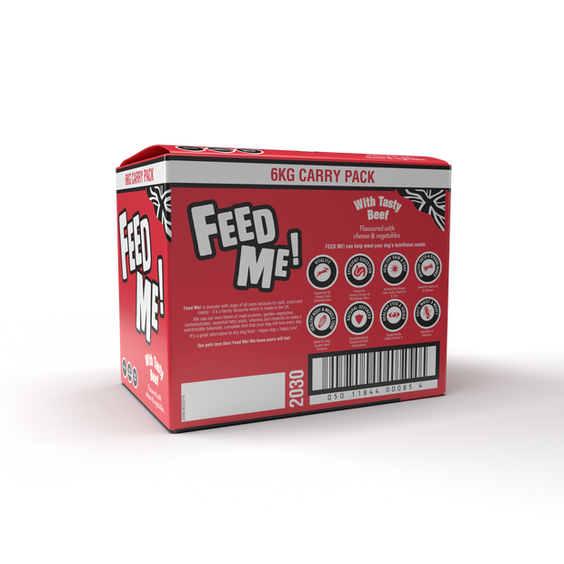 FEED ME with Tasty Beef flavoured with Cheese and Vegetables