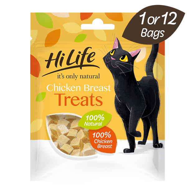 Picture of a 10g bag of 英国极速赛车开奖结果官网 its only natural Chicken Breast treats, made with 100% natural ingredients